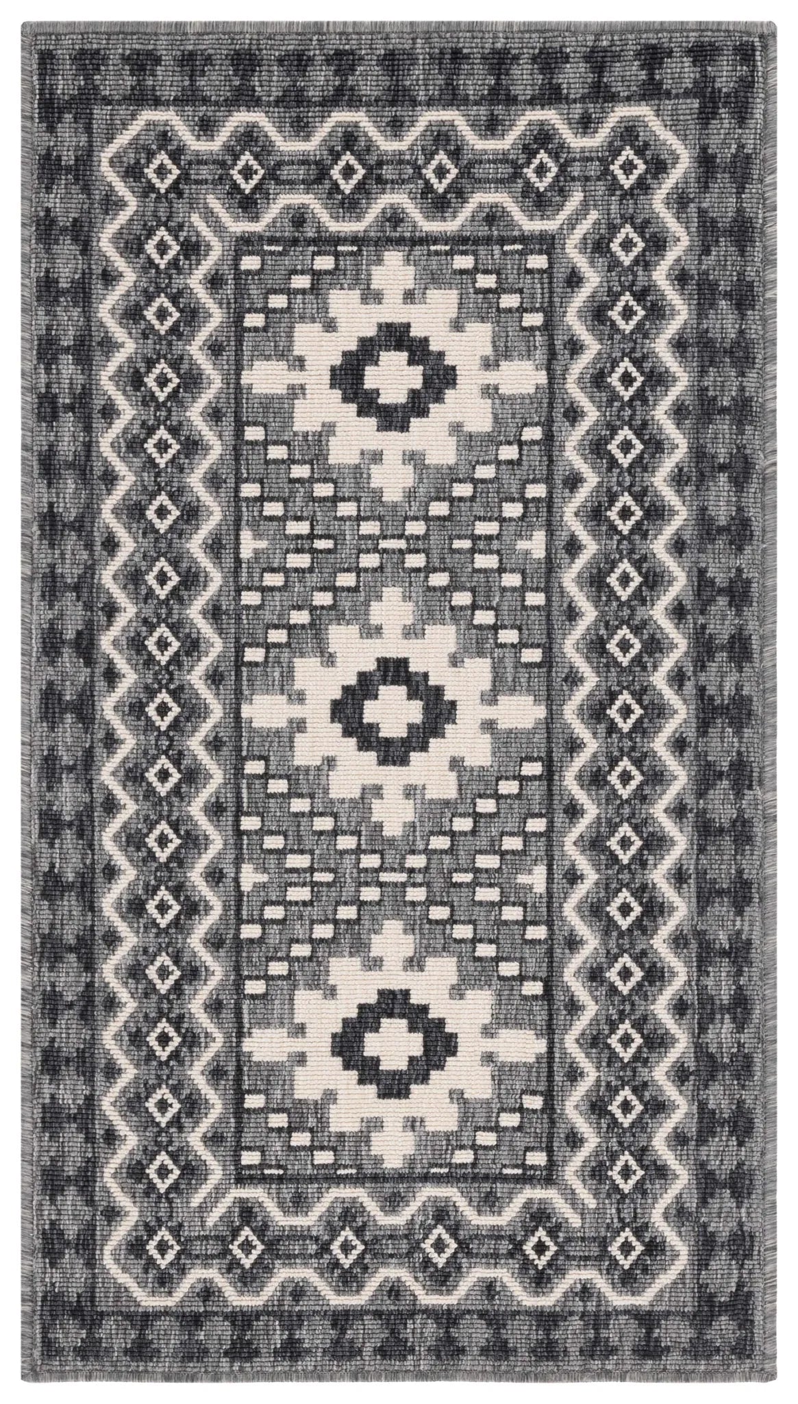 Safavieh Veranda 2'-0" x 3'-7" Rug in Ivory / Charcoal