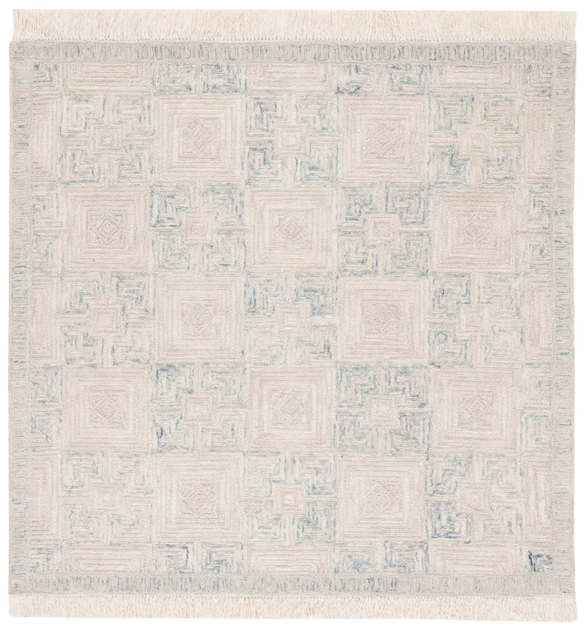 Safavieh Ikat 6'-0" x 6'-0" Rug in Ivory / Grey