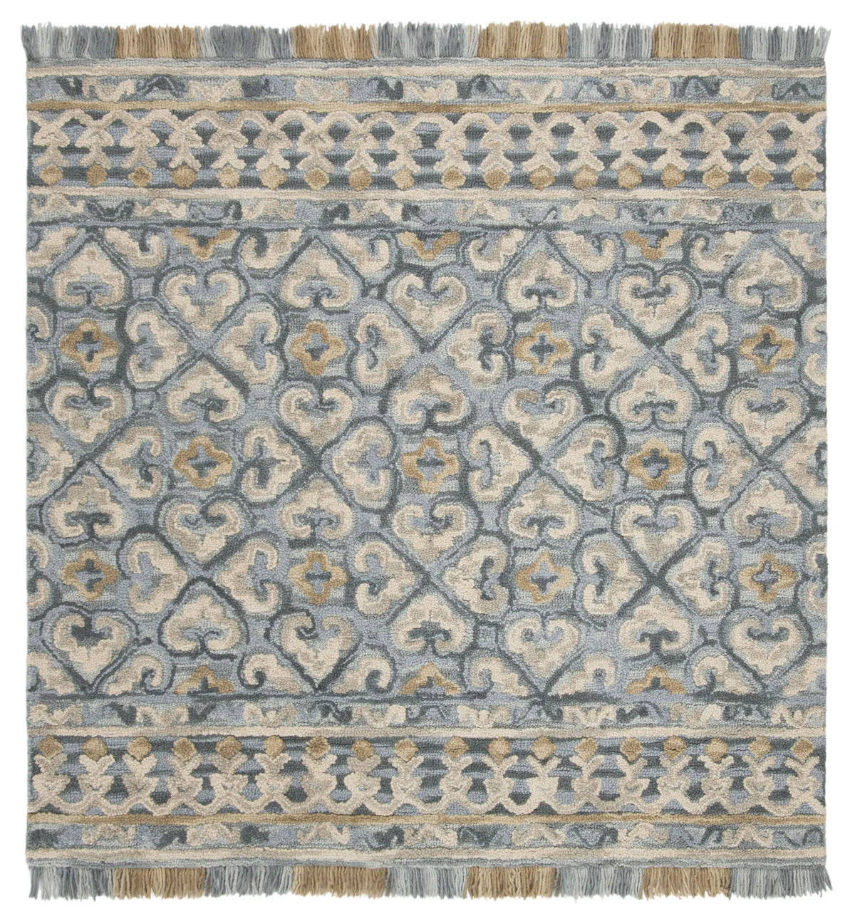 Safavieh Blossom 6'-0" x 6'-0" Rug in Light Beige / Blue