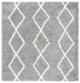 Safavieh Venus Shag 500 6'-7" x 6'-7" Rug in Grey / Ivory