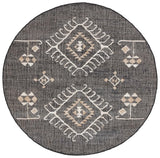 Safavieh Kilim 5'-0" x 5'-0" Rug in Black / Ivory