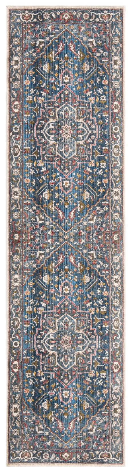 Safavieh Vintage Persian 2'-2" x 12'-0" Rug in Blue / Ivory