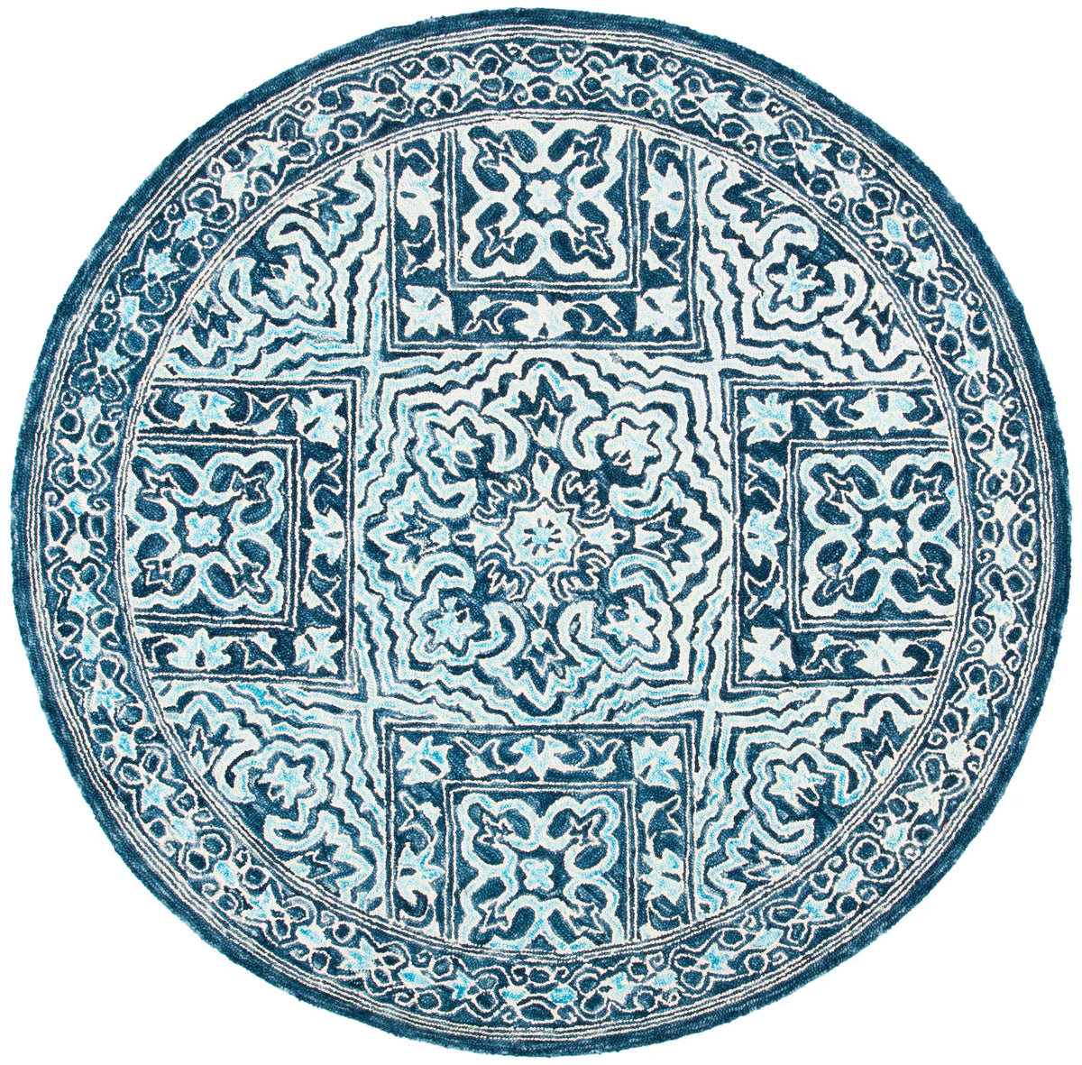 Safavieh Trace 6'-0" x 6'-0" Rug in Navy / Light Blue