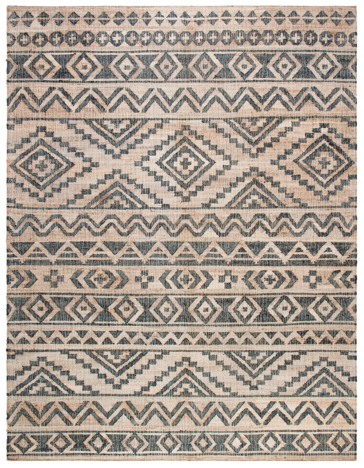 Safavieh Kilim 10'-0" x 14'-0" Rug in Natural / Charcoal