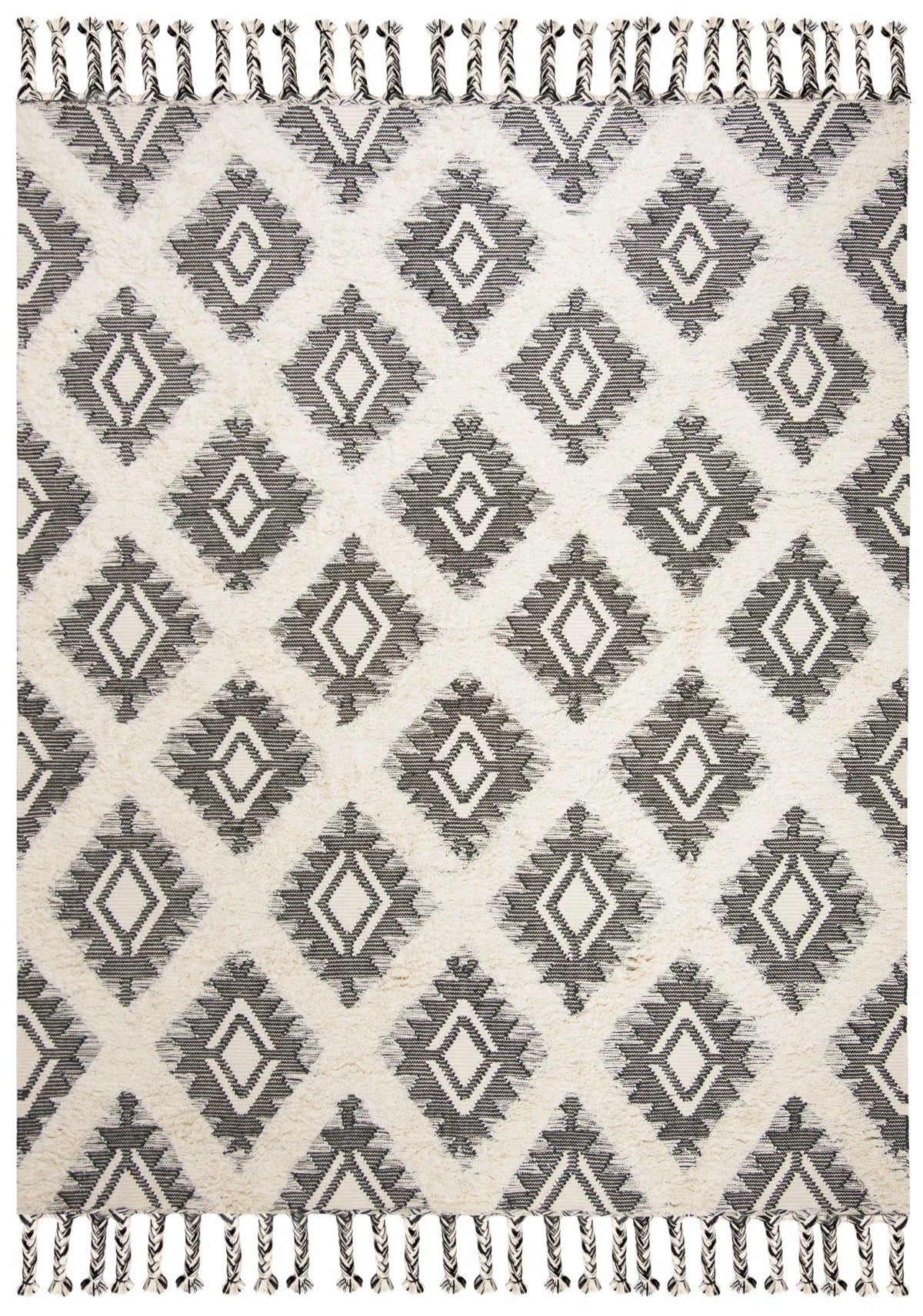 Safavieh Kenya 6'-0" x 9'-0" Rug in Black / Ivory