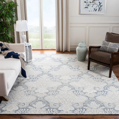 Safavieh Micro-Loop 10'-0" x 14'-0" Rug in Blue / Ivory