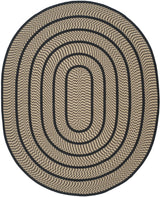 Safavieh Braided 8'-0" x 10'-0" Rug in Beige / Black