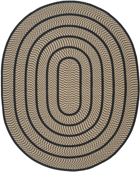 Safavieh Braided 8'-0" x 10'-0" Rug in Beige / Black
