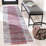 Safavieh Rag Rug 2'-3" x 9'-0" Rug in Red / Grey