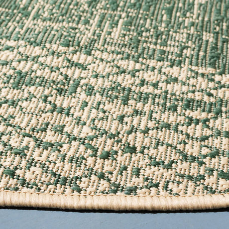 Safavieh Courtyard 6'-7" x 6'-7" Rug in Beige / Dark Green