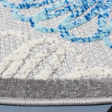 Safavieh Cabana 5'-3" x 5'-3" Rug in Grey / Blue