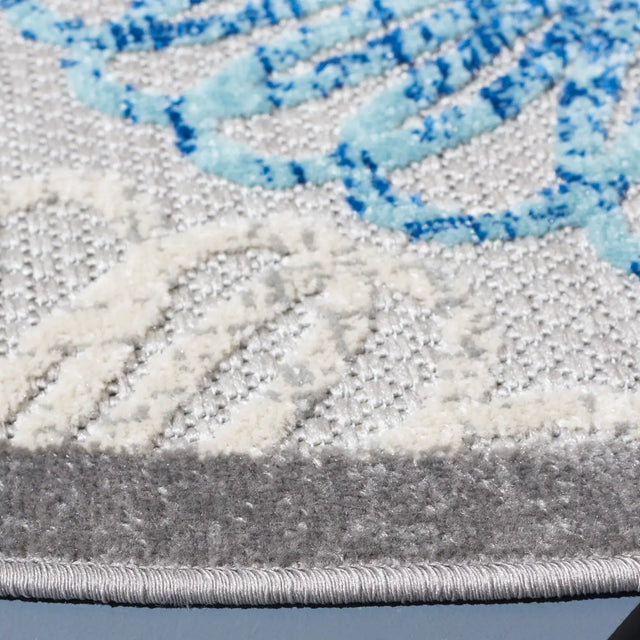 Safavieh Cabana 5'-3" x 5'-3" Rug in Grey / Blue