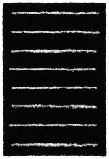 Safavieh Venus Shag 600 4'-0" x 6'-0" Rug in Black / Ivory