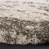 Safavieh Hudson Shag 5'-3" x 5'-3" Rug in Ivory / Grey