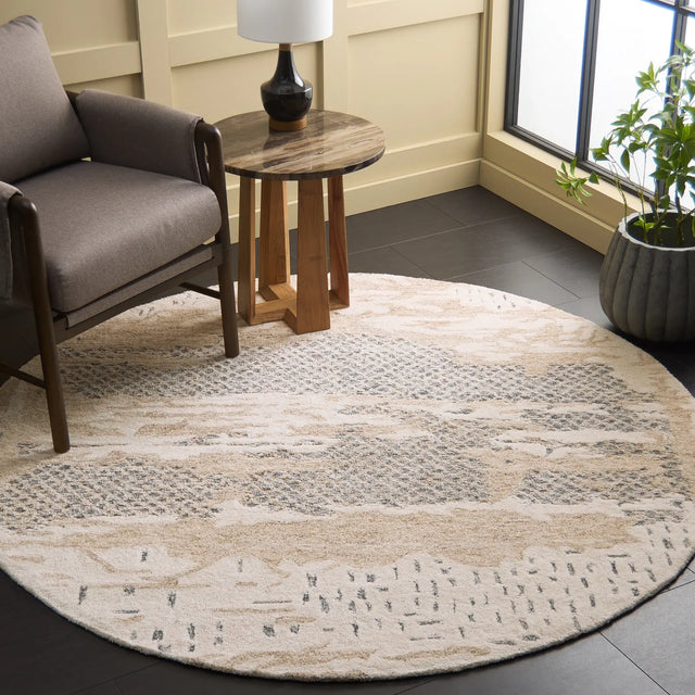 Safavieh Harvest 6'-0" x 6'-0" Rug in Beige / Grey