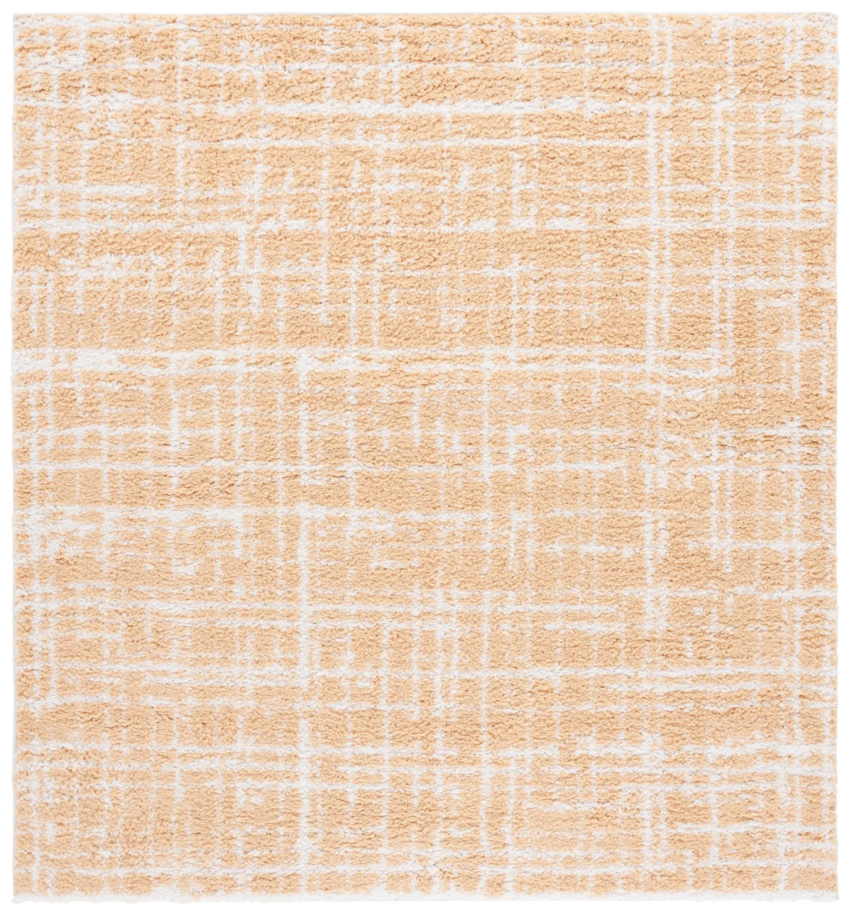 Safavieh Rumi Shag 6'-7" x 6'-7" Rug in Gold / Ivory