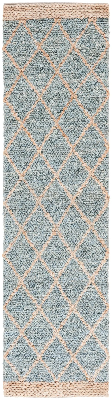 Safavieh Natural Fiber 2'-3" x 9'-0" Rug in Light Blue / Natural