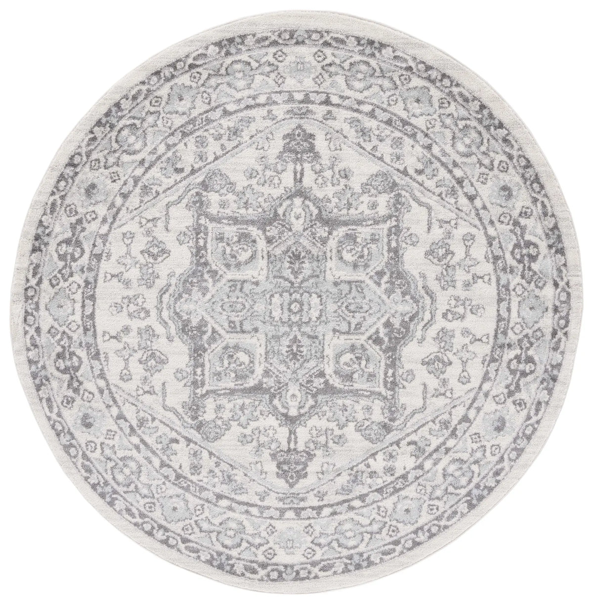 Safavieh Tulum 6'-7" x 6'-7" Rug in Ivory / Grey