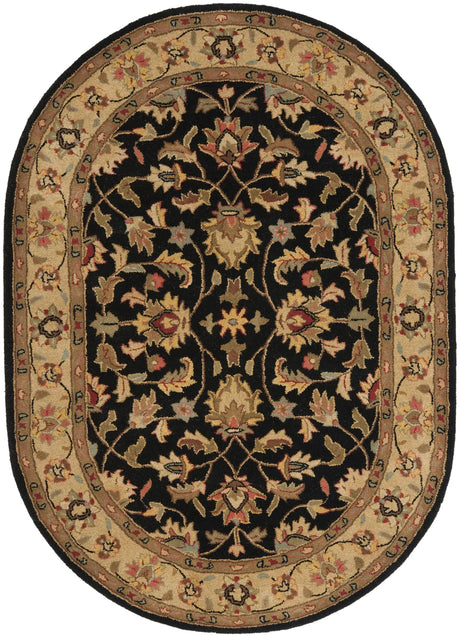 Safavieh Heritage 4'-6" x 6'-6" Rug in Black / Beige