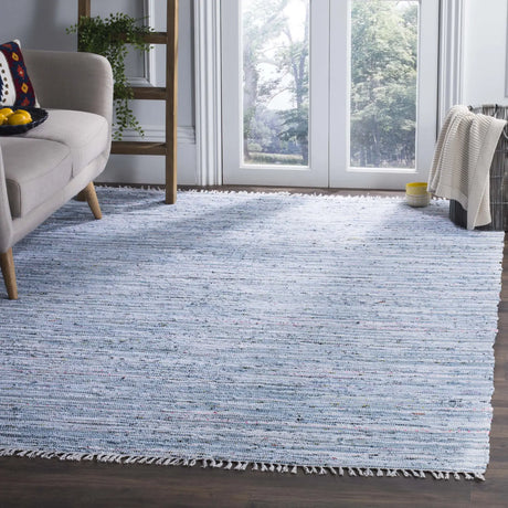 Safavieh Rag Rug 6'-0" x 9'-0" Rug in Light Blue / Multi