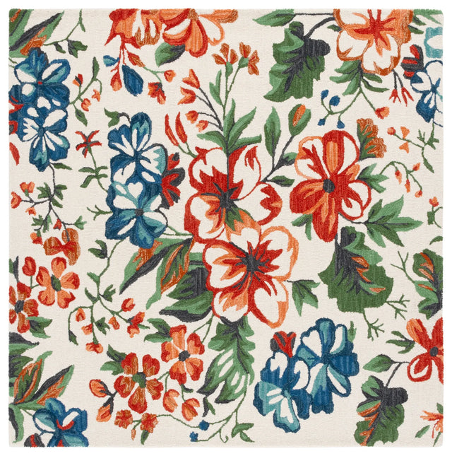 Safavieh Jardin 6'-0" x 6'-0" Rug in Ivory / Orange