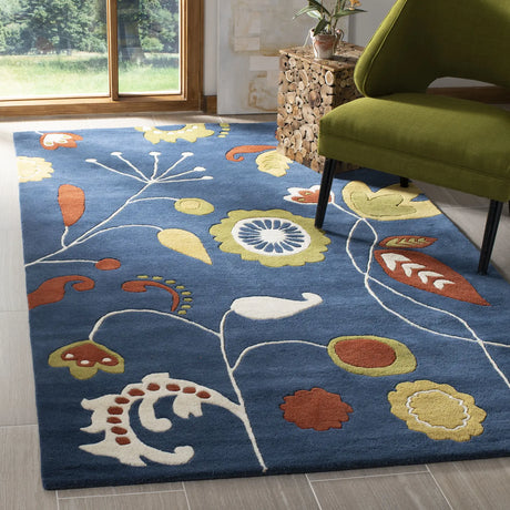 Safavieh Soho 3'-6" x 5'-6" Rug in Dark Blue / Multi