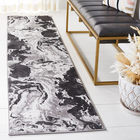 Safavieh Amelia 2'-0" x 8'-0" Rug in Charcoal / Grey