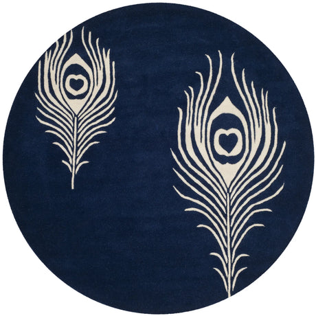 Safavieh Soho 6'-0" x 6'-0" Rug in Navy / Ivory