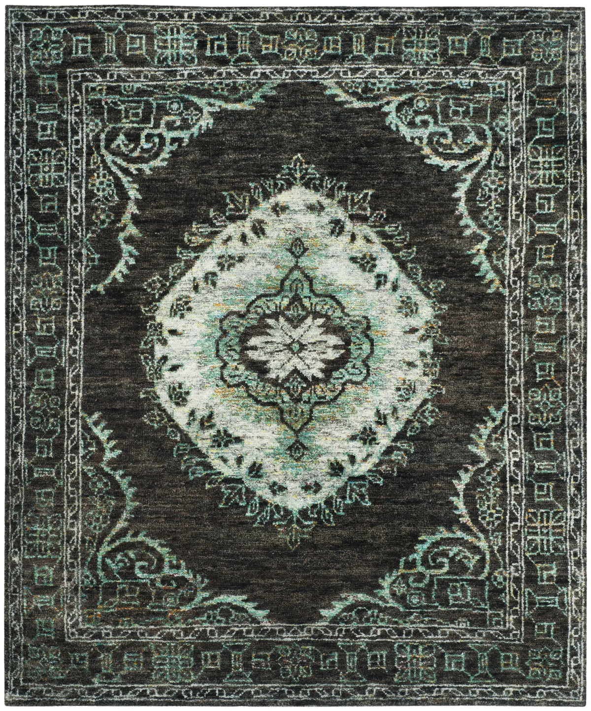 Safavieh Tangier 8'-0" x 10'-0" Rug in Chocolate / Aqua