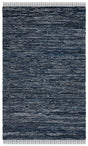 Safavieh Rag Rug 4'-0" x 6'-0" Rug in Navy / Black