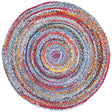 Safavieh Braided 3'-0" x 3'-0" Rug in Blue / Red