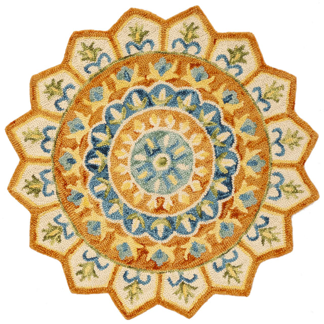 Safavieh Novelty 3'-0" x 3'-0" Rug in Rust / Ivory
