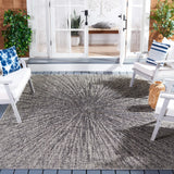 Safavieh Courtyard 8'-0" x 11'-0" Rug in Grey / Black