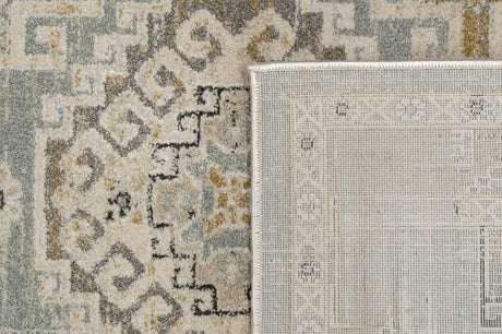Dynamic Rugs Annalise 7607 Blue/Beige/Cream Rug - Corner