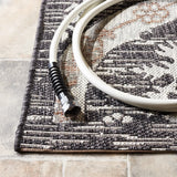 Safavieh Courtyard 5'-3" x 7'-7" Rug in Black / Grey