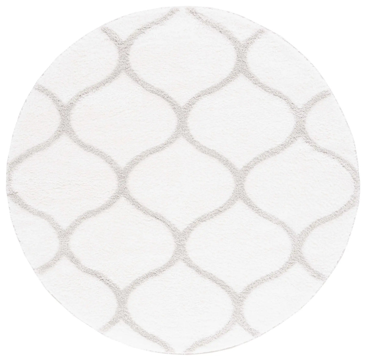 Safavieh Tahoe Shag 6'-7" x 6'-7" Rug in White / Silver