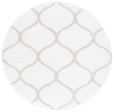 Safavieh Tahoe Shag 6'-7" x 6'-7" Rug in White / Silver