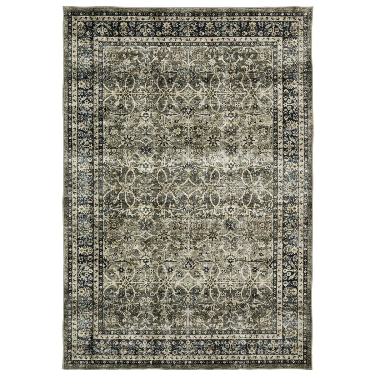 Oriental Weavers Sphinx Sumter Sum06 Grey/ Blue Rug - main flat