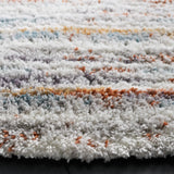 Safavieh Berber Shag 5'-5" x 5'-5" Rug in Blue Rust / Ivory