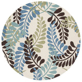 Safavieh Veranda 6'-7" x 6'-7" Rug in Cream / Aqua