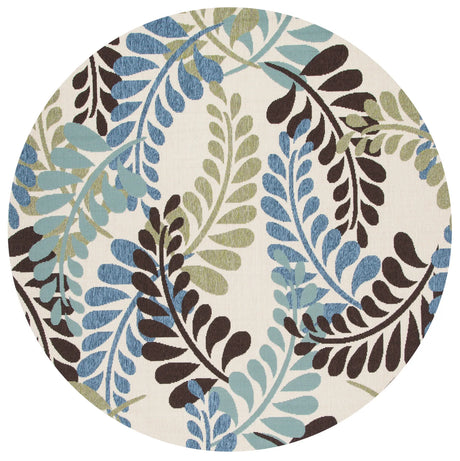 Safavieh Veranda 6'-7" x 6'-7" Rug in Cream / Aqua