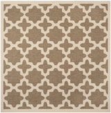 Safavieh Courtyard 7'-10" x 7'-10" Rug in Brown / Bone