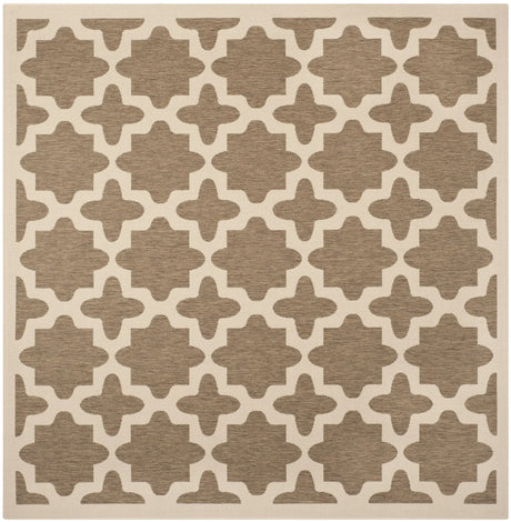 Safavieh Courtyard 7'-10" x 7'-10" Rug in Brown / Bone