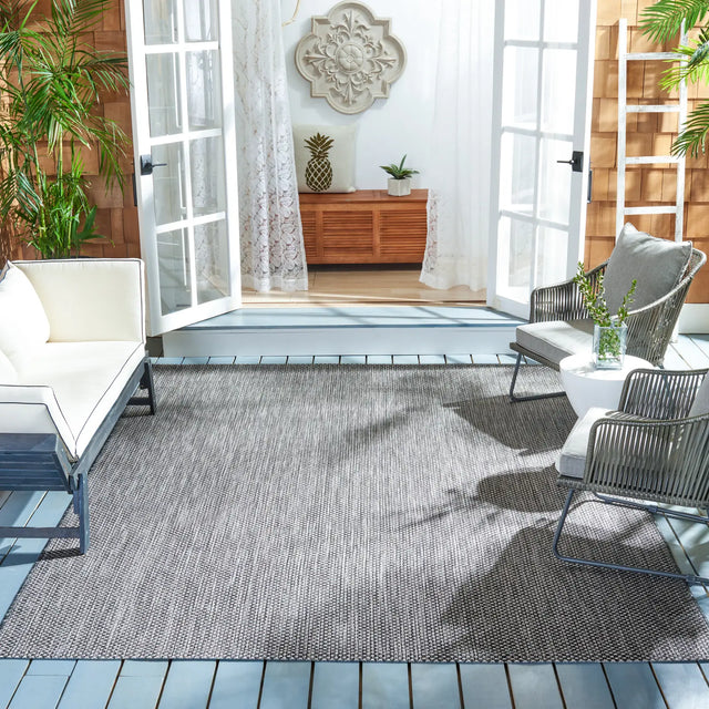 Safavieh Courtyard 10'-0" x 14'-0" Rug in Black / Beige