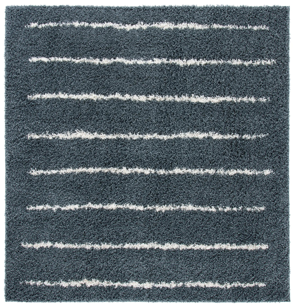 Safavieh Venus Shag 600 6'-7" x 6'-7" Rug in Dark Grey / Ivory