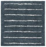 Safavieh Venus Shag 600 6'-7" x 6'-7" Rug in Dark Grey / Ivory