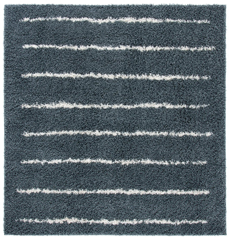 Safavieh Venus Shag 600 6'-7" x 6'-7" Rug in Dark Grey / Ivory