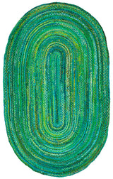 Safavieh Braided 5'-0" x 8'-0" Rug in Green