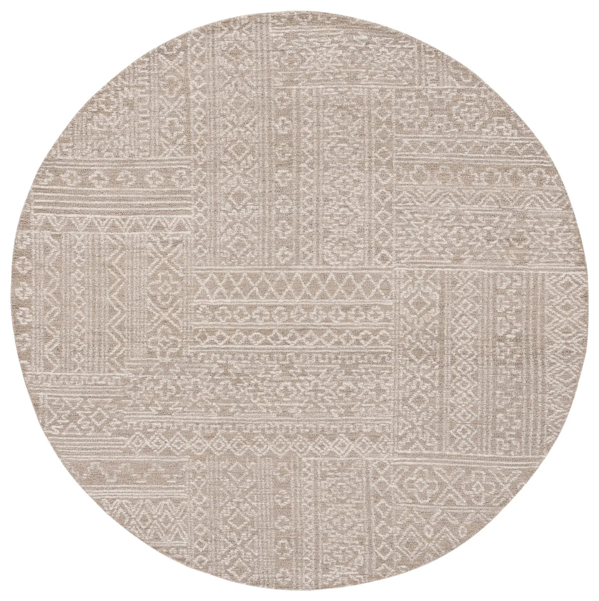 Safavieh Micro-Loop 6'-0" x 6'-0" Rug in Beige / Ivory