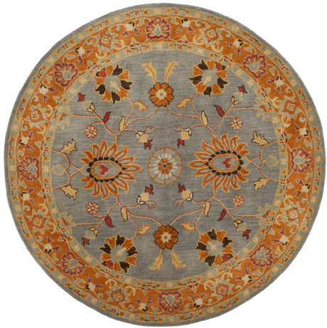 Safavieh Heritage 6'-0" x 6'-0" Rug in Blue / Orange